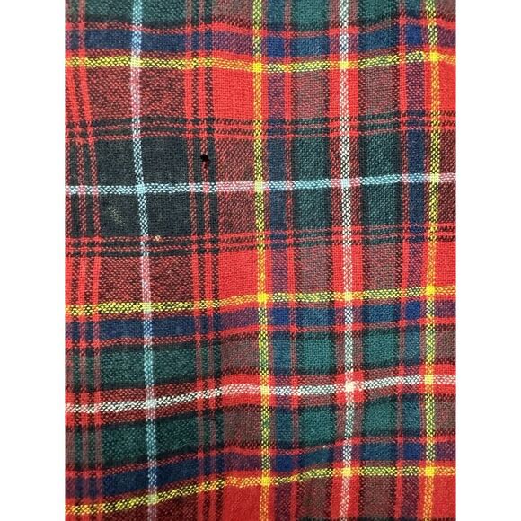 VTG Pendleton Woolen Mills Men L Button Up Pure Virgin Wool Shirt Red Plaid Read - Picture 2 of 5